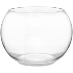 Vase en verre, rond, 14,5 cm, 19,5 cm Ø