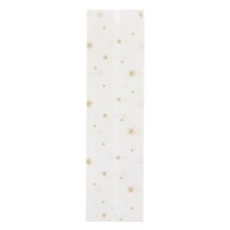 Sachets en papier, blanc avec des étoiles dorées, 25 pièces