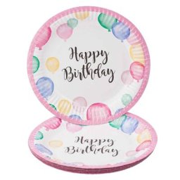 Assiettes en carton ""Happy Birthday"", 8 pièces