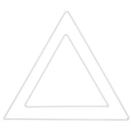 Triangles en fil métallique, 30 et 20 cm, 2 pièces