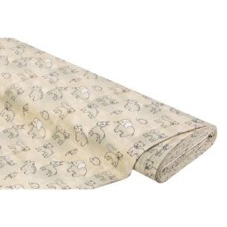 Tissu jersey en coton ""animaux art moderne"", nature/multicolore