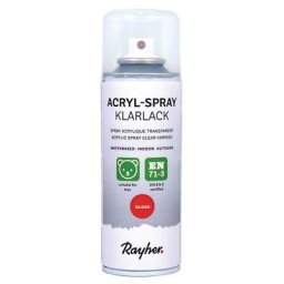 Vernis acrylique en spray, brillant, à base d'eau, 200 ml