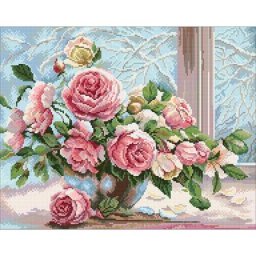 Kit broderie diamant ""roses"", 48 x 38 cm