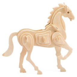 Kit de construction en bois cheval, 18 x 16 cm