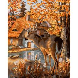 Kit peinture par numéros ""cerf"", 50 x 40 cm