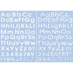 Pochoirs ""alphabet"", 2 pièces