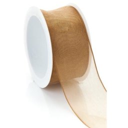 Ruban organza, doré, 40 mm, 5 m