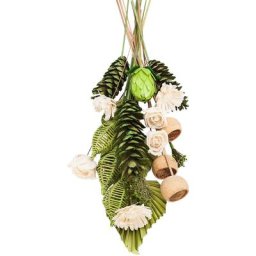 Assortiment pour composition florale funéraire, vert/couleurs naturelles, 21 pièces