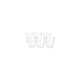 Photophores en verre, ronds, 6,5 cm, 5,5 cm Ø, 6 pièces
