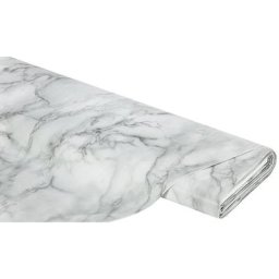 Linge de table épongeable - toile cirée ""marbre"", gris clair multicolore