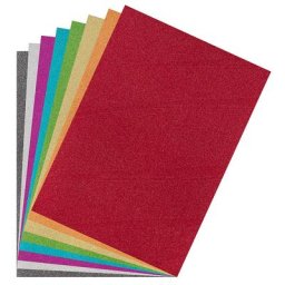 Papier scintillant ""couleurs basiques"", 21 x 29,7 cm, 8 feuilles