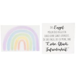Motifs en cire ""arc en ciel et écriture"", 2 pièces