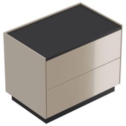 Table de chevet Concepto XL 70cm B avec 2 tiroirs Push to Open Cubanite
