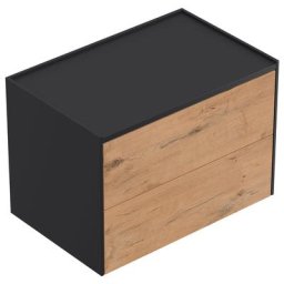 Table de chevet Somnia XL 70cm A avec 2 tiroirs Push to Open Oak