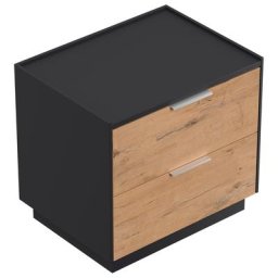 Table de chevet Artem 60cm B avec 2 tiroirs SoftClose Oak