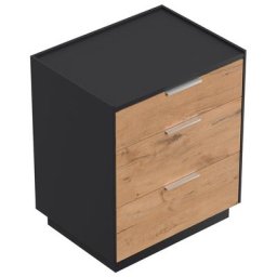 Table de chevet Tamilis 60cm avec 3 tiroirs SoftClose Oak