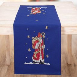 Chemin de table à broder ""St Nicolas