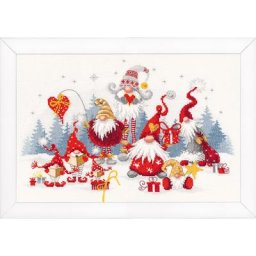 Tableau à broder ""lutins"", 38 x 27 cm