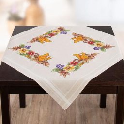 Nappe à broder ""écureuil d'automne