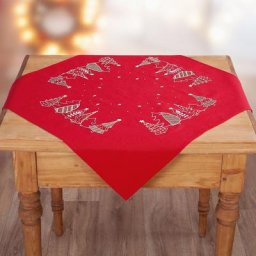 Nappe à broder ""forêt de sapins moderne