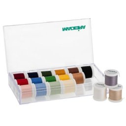 Madeira fil pour broderie machine et quilting ""Cotona 30"", contenu : 18 bobines