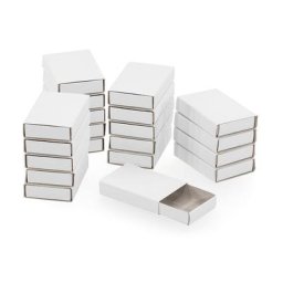 Boîtes en carton solide, blanc, 52 x 36 x 11 mm, 20 pièces
