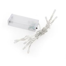 Guirlande lumineuse LED avec compartiment à piles et minuterie, 10 ampoules