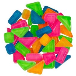 Tesselles en verre doux, luminescence nocturne, polygonal, 10–20 mm, 400 g