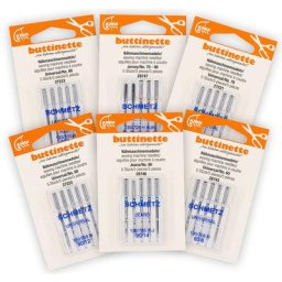 buttinette Set XXL de 30 aiguilles pour machine à coudre