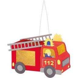 buttinette Kit créatif pour lampion ""camion de pompiers