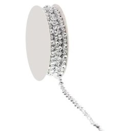 Ruban strass ""glamour"", argent, 5 mm, 4,5 m