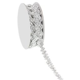 Ruban strass ""Shine"", argent, 10 mm, 4,5 m