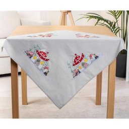 Nappe à broder ""maison des lutins