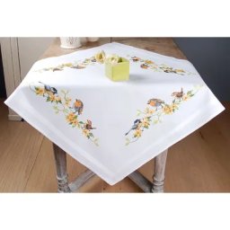 Nappe à broder ""oiseaux du jardin