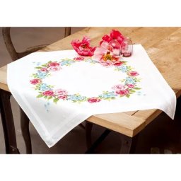Nappe à broder ""roses