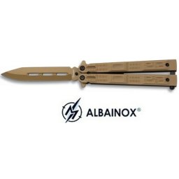 Balisong couteau papillon 19,5cm coyote - ALBAINOX