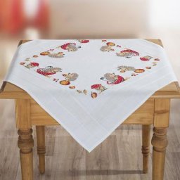 Nappe à broder ""couple de hérissons