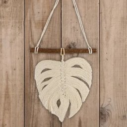 Kit macramé déco murale ""feuille de monstrea"", 25 x 58 cm