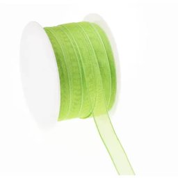 Ruban organza, vert clair, 10 mm, 20 m