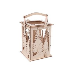 Kit de construction en bois lanterne ""lutin"", 15,3 x 15,3 x 26,5 cm