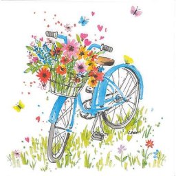 Serviettes en papier ""vélo"", 33 x 33 cm, 20 serviettes