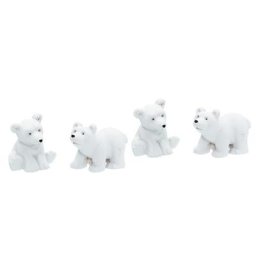 Figurines déco ""ours polaires"", 4 pièces