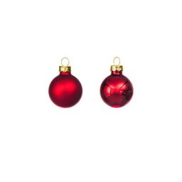 Boules de Noël en verre Ø 3 cm, rouge