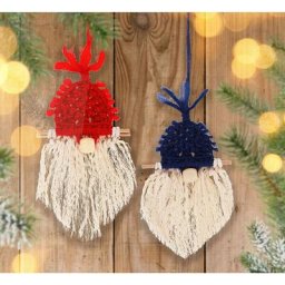 buttinette Kit macramé ""lutin"", 2 pièces, 10 x 17 cm