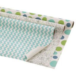 Set de papier cadeau ""à base d'herbe et à motifs