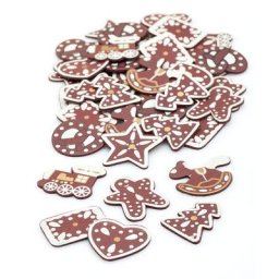 Confettis de tables ""pain d´épices"", 3,5 cm, 48 pièces