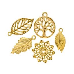 Pendentifs "" Boho"", doré, 20–23 mm, 20 pièces