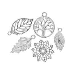 Pendentifs "" Boho"", argenté, 20–23 mm, 20 pièces