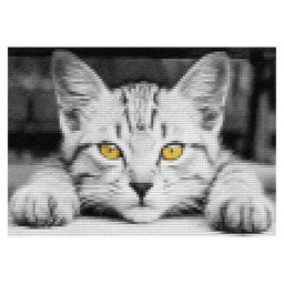 Kit broderie diamant ""chat"", 34 x 24 cm