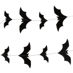 Guirlande en papier ""chauves-souris"", 1,50 m
